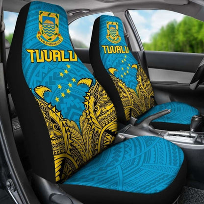 Tuvalu Car Seat Covers - Tuvalu Flag Coat Of Arms Premium - Amazing