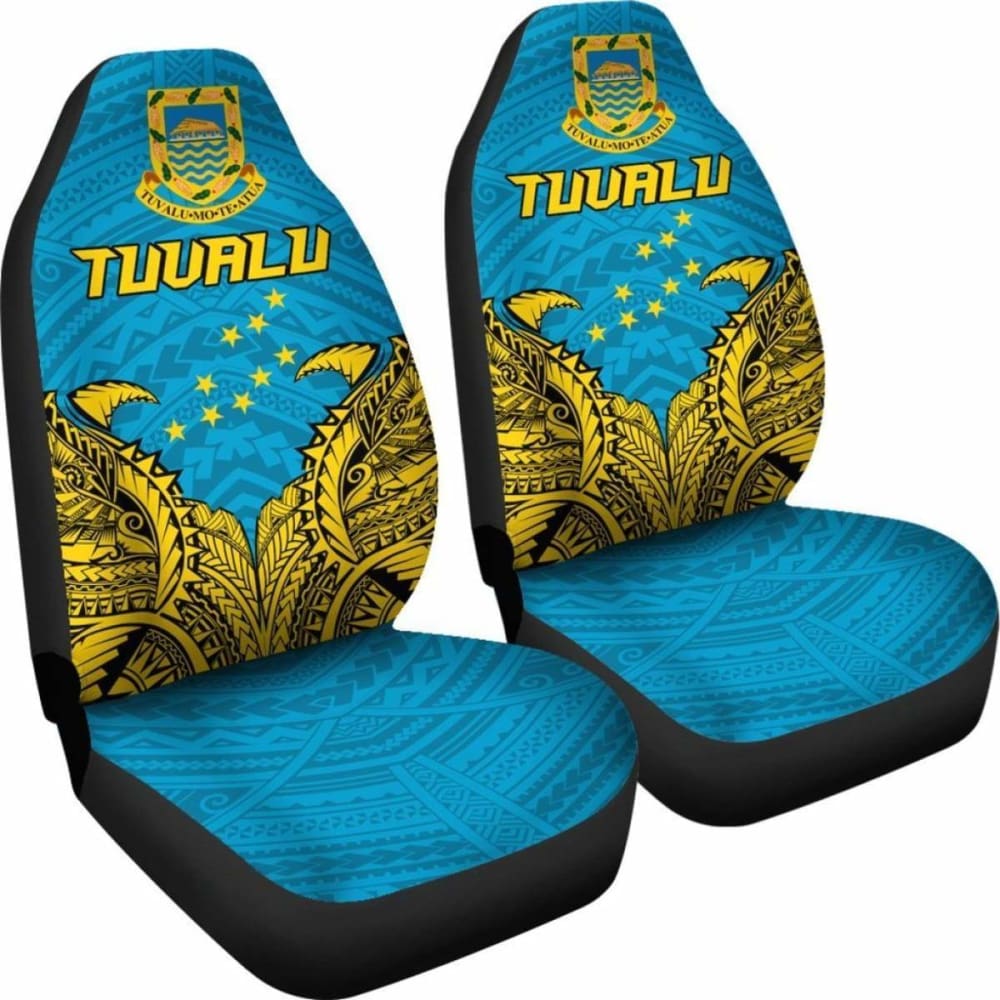 Tuvalu Car Seat Covers - Tuvalu Flag Coat Of Arms Premium - Amazing