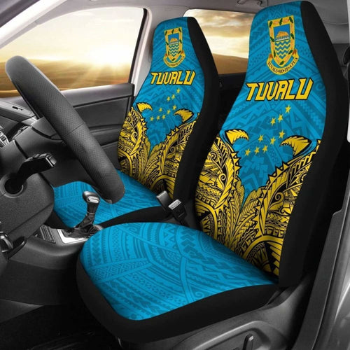 Tuvalu Car Seat Covers - Tuvalu Flag Coat Of Arms Premium - Amazing