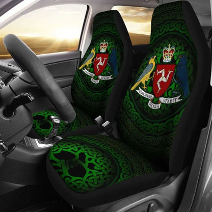 Celtic Car Seat Covers - Isle Of Man Celtic Coat Of Arms -