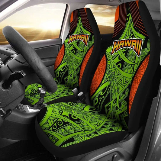 Polynesian Hawaii Car Seat Covers - Tribal Wave -