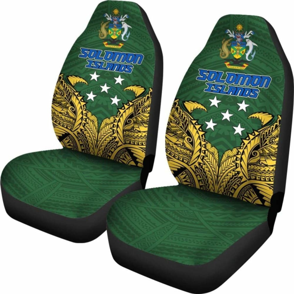Solomon Islands Car Seat Covers - Solomon Flag Coat Of Arms Premium - Amazing