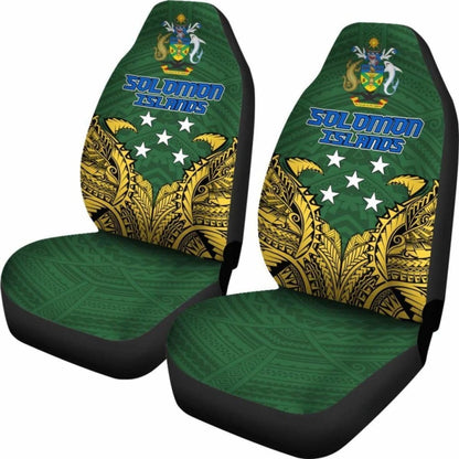 Solomon Islands Car Seat Covers - Solomon Flag Coat Of Arms Premium - Amazing