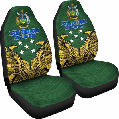 Solomon Islands Car Seat Covers - Solomon Flag Coat Of Arms Premium - Amazing
