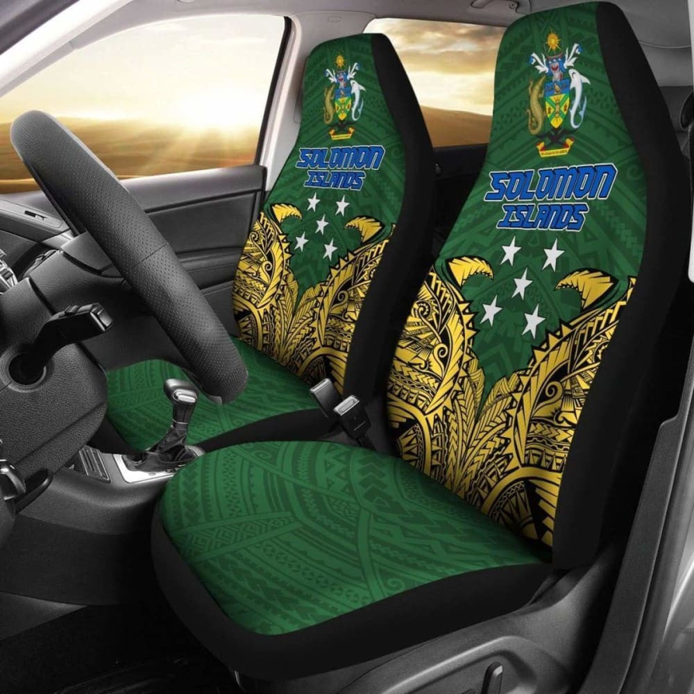 Solomon Islands Car Seat Covers - Solomon Flag Coat Of Arms Premium - Amazing