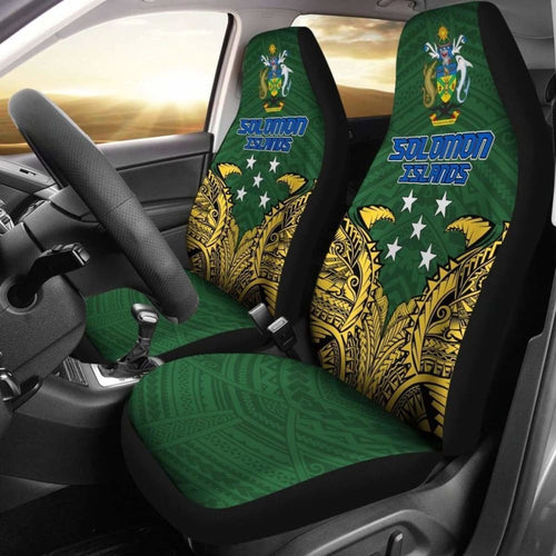Solomon Islands Car Seat Covers - Solomon Flag Coat Of Arms Premium - Amazing