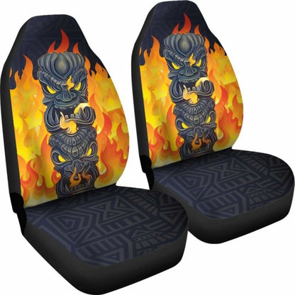 Tiki Fire Background Car Seat Covers Amazing