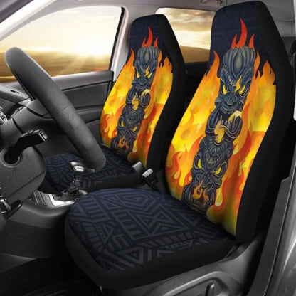 Tiki Fire Background Car Seat Covers Amazing