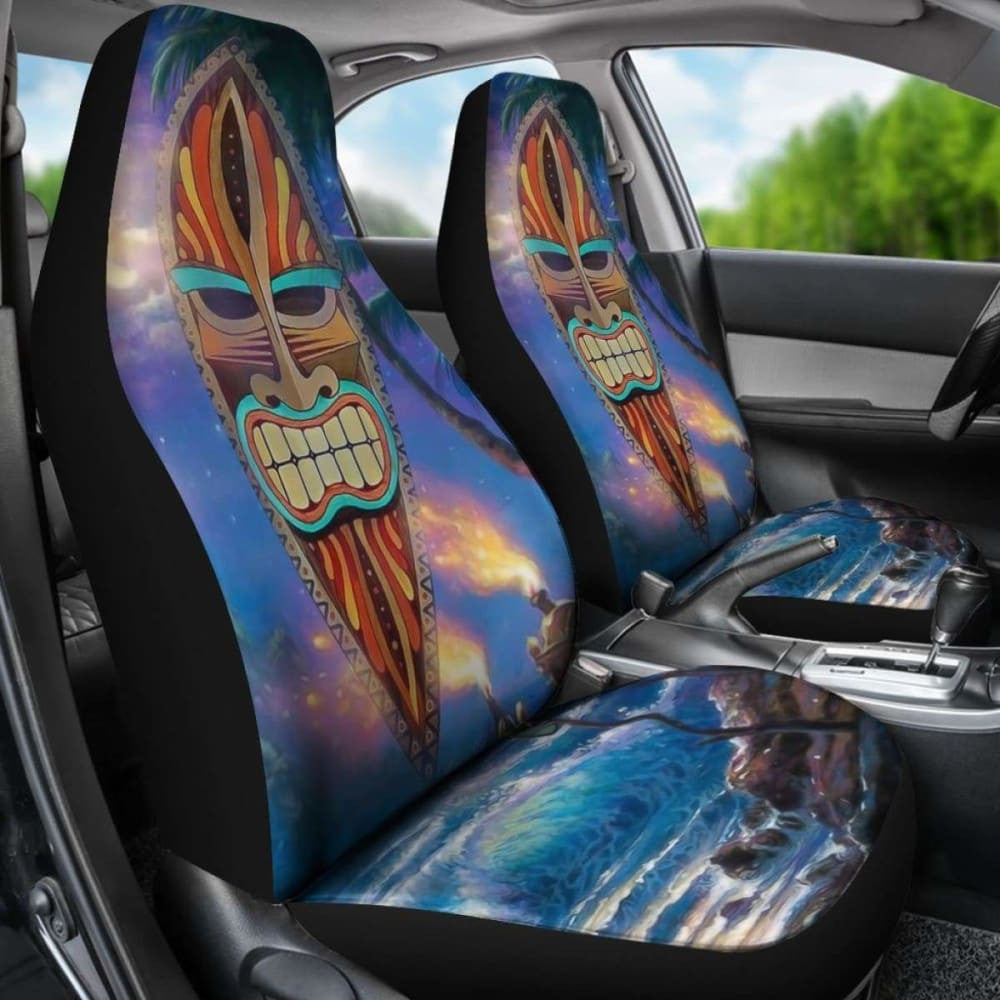 Tiki Night Background Car Seat Covers Amazing