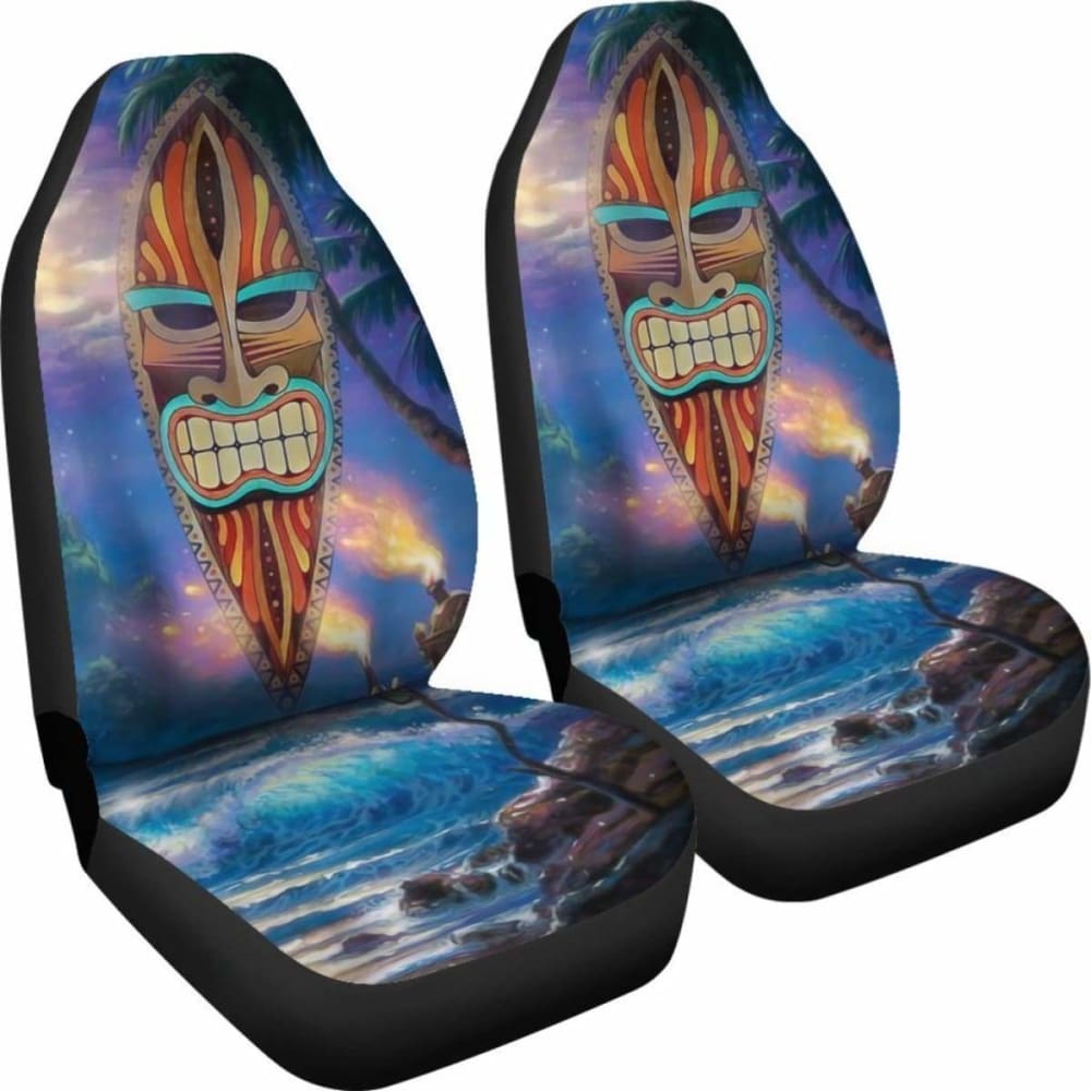 Tiki Night Background Car Seat Covers Amazing