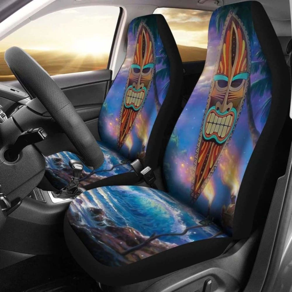 Tiki Night Background Car Seat Covers Amazing