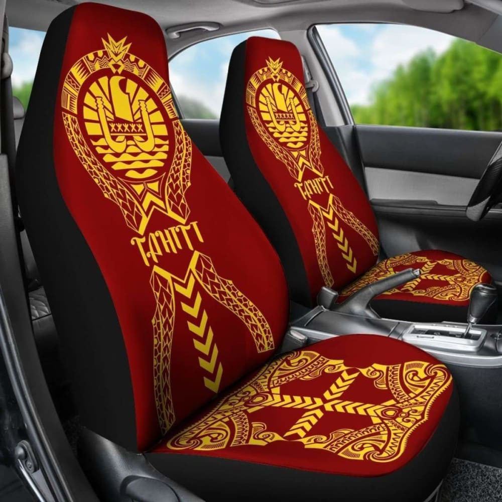 Tahiti Car Seat Covers Polynesian Tribal Luxury