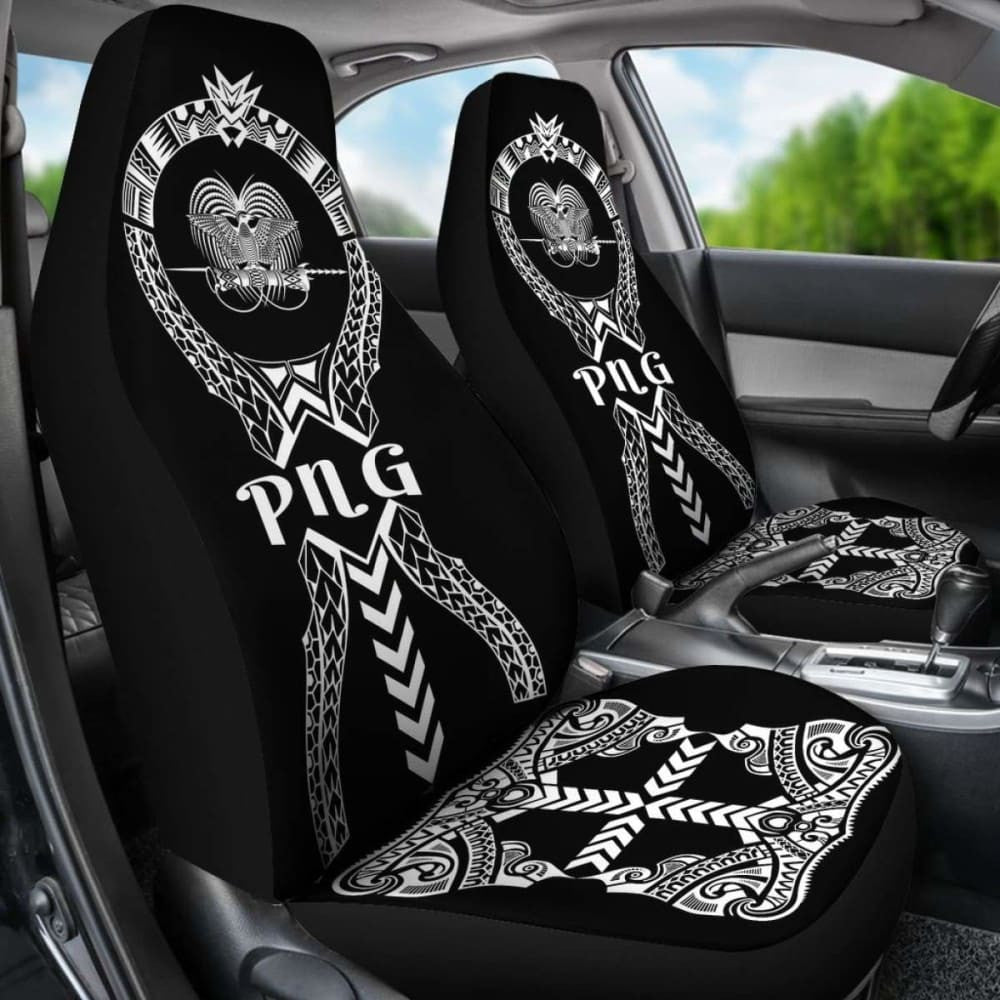 Papua New Guinea Car Seat Covers Polynesian Tribal