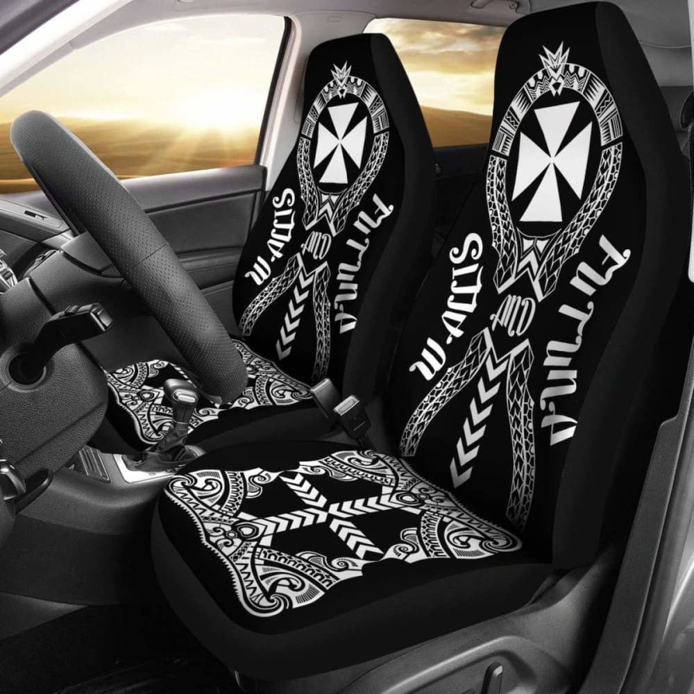 Wallis And Futuna Car Seat Covers Polynesian Tribal