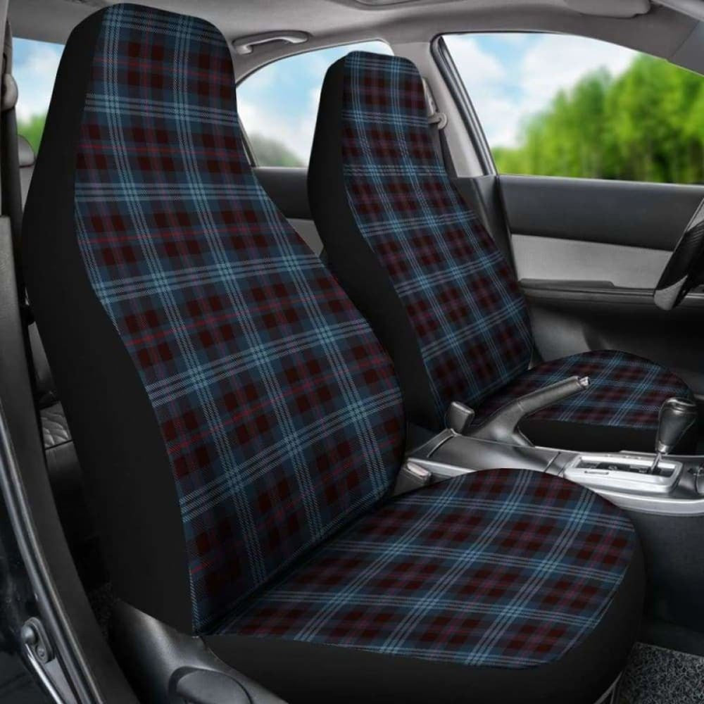 Blue Plaid Car Seat Covers