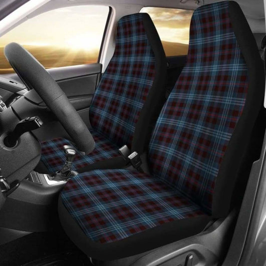 Blue Plaid Car Seat Covers