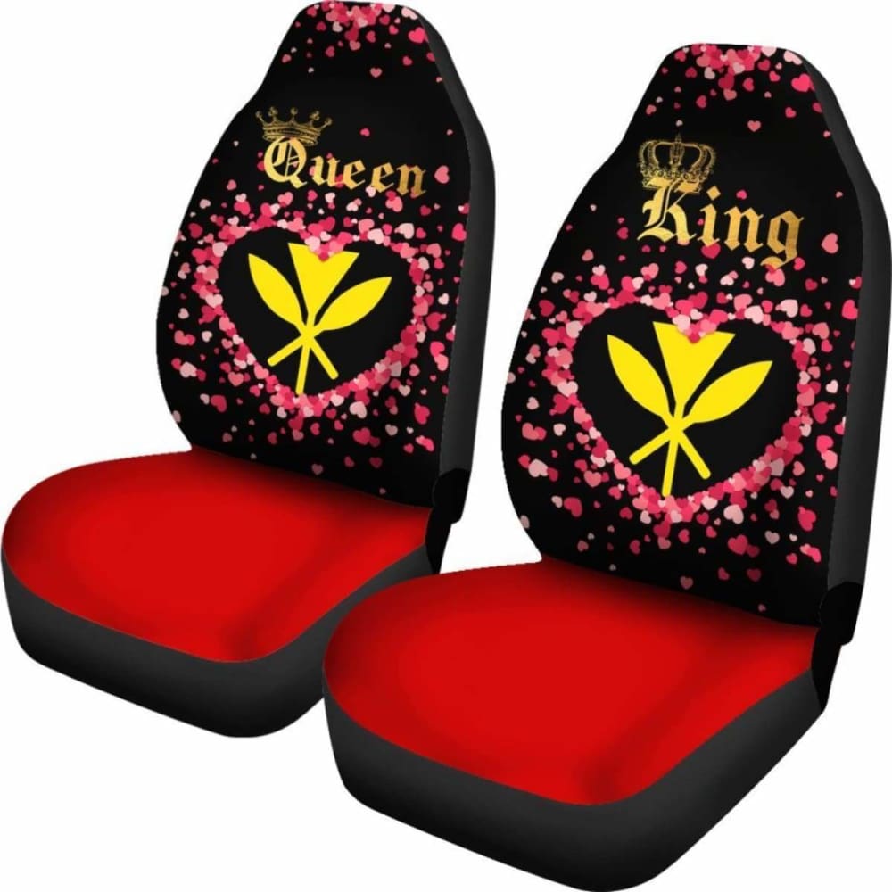 (Hawaiian) Kanaka Maoli Car Seat Cover Couple King Queen