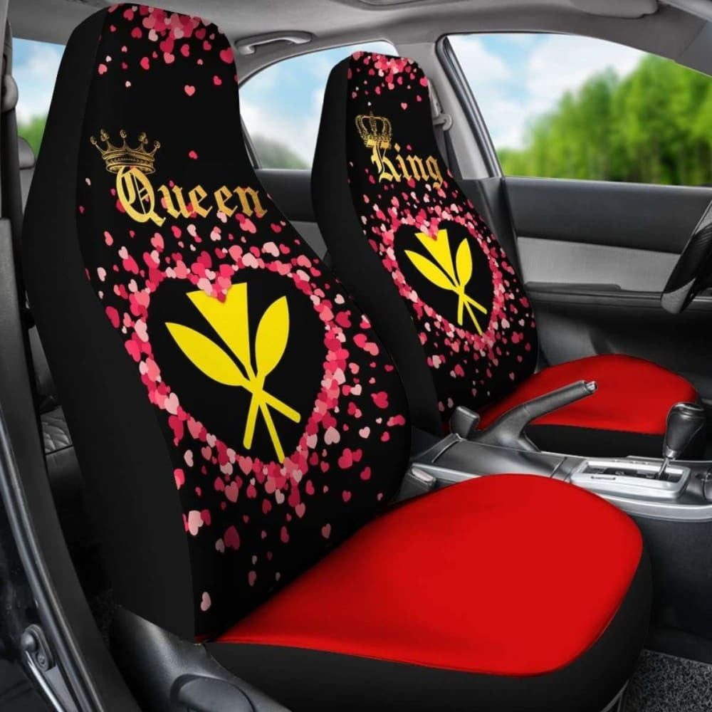 (Hawaiian) Kanaka Maoli Car Seat Cover Couple King Queen