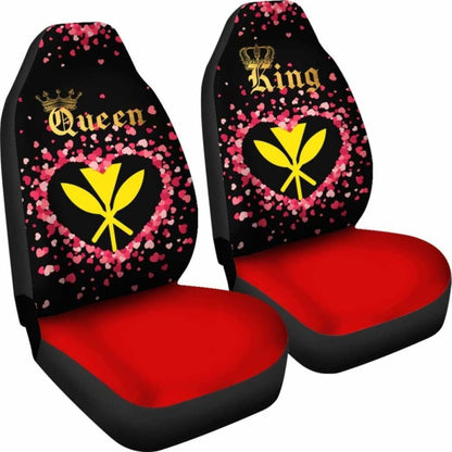 (Hawaiian) Kanaka Maoli Car Seat Cover Couple King Queen