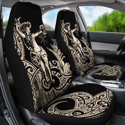 Polynesian Hawaii Car Seat Covers - Hula Girl White -