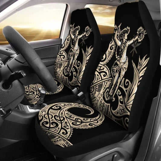 Polynesian Hawaii Car Seat Covers - Hula Girl White -