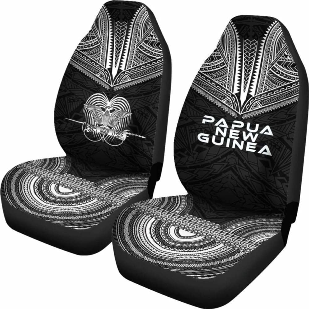 Papua New Guinea Polynesian Chief Car Seat Cover Black Version