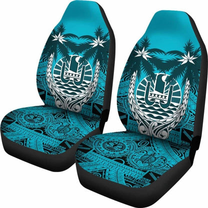 Tahiti Polynesian Coconut Car Seat Covers Blue Version Amazing