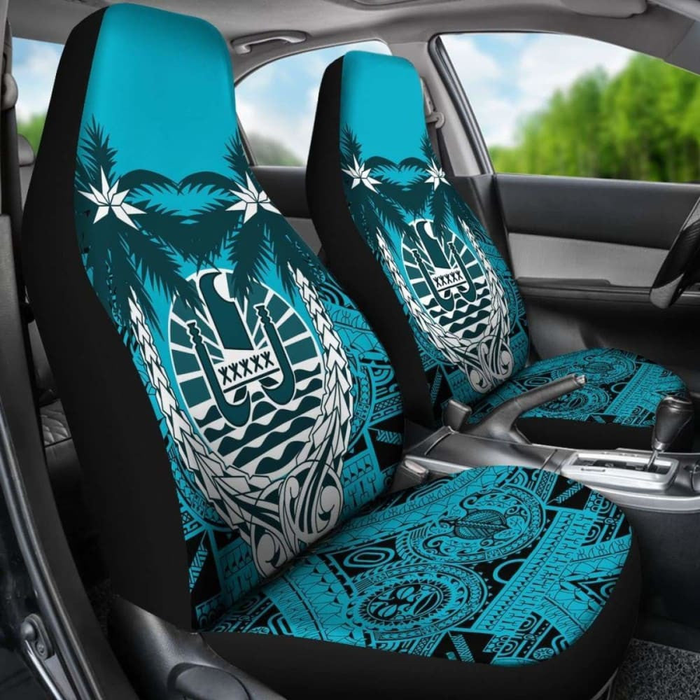 Tahiti Polynesian Coconut Car Seat Covers Blue Version Amazing