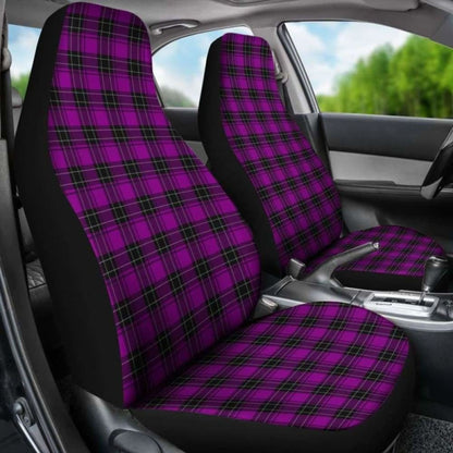 Purple Plaid Car Seat Covers Punk Rock Goth