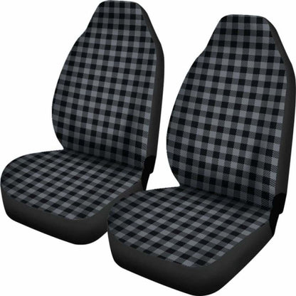 Dark Grey Buffalo Plaid Car Seat Covers