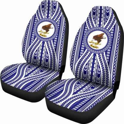 Polynesian American Samoa Car Seat Cover Blue Version
