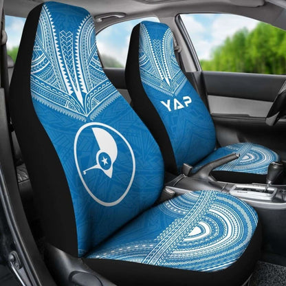 Yap Flag Polynesian Chief Car Seat Cover