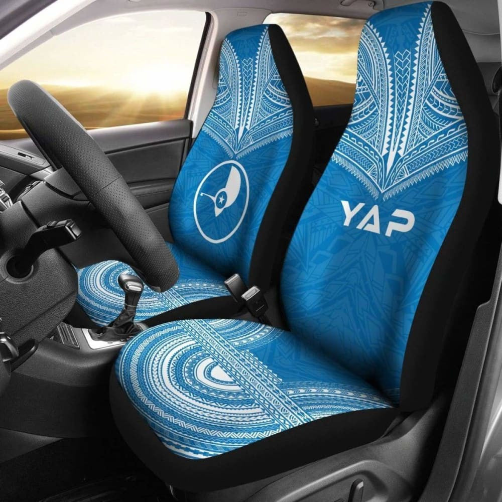 Yap Flag Polynesian Chief Car Seat Cover