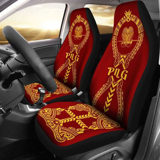 Papua New Guinea Car Seat Covers Polynesian Tribal Luxury