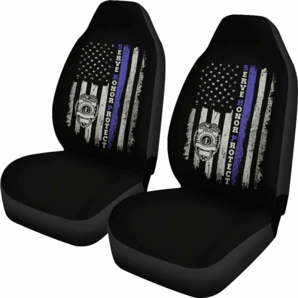 Police Officers Flag Car Seat Covers