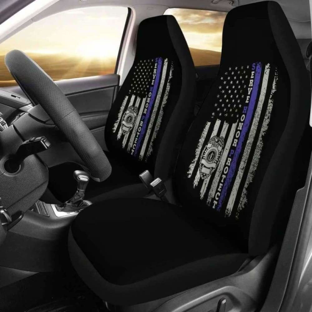 Police Officers Flag Car Seat Covers
