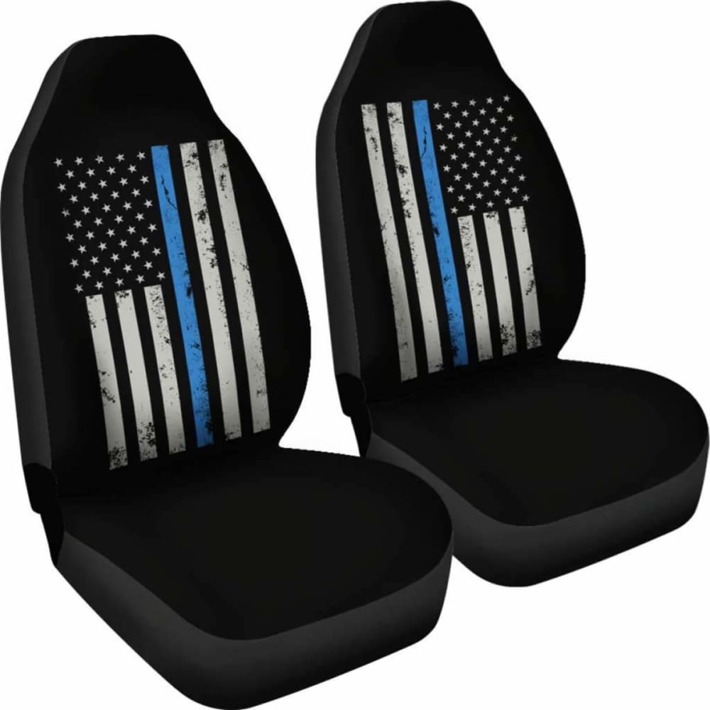 Thin Blue Line Police Flag Car Seat Covers Amazing Gift