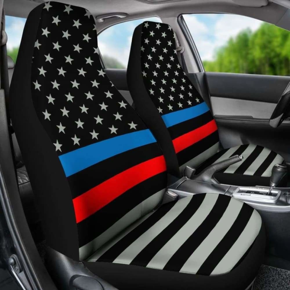 Thin Blue And Red Line Flag Car Seat Covers
