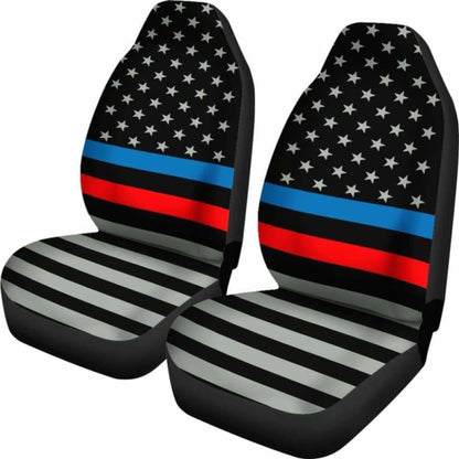 Thin Blue And Red Line Flag Car Seat Covers