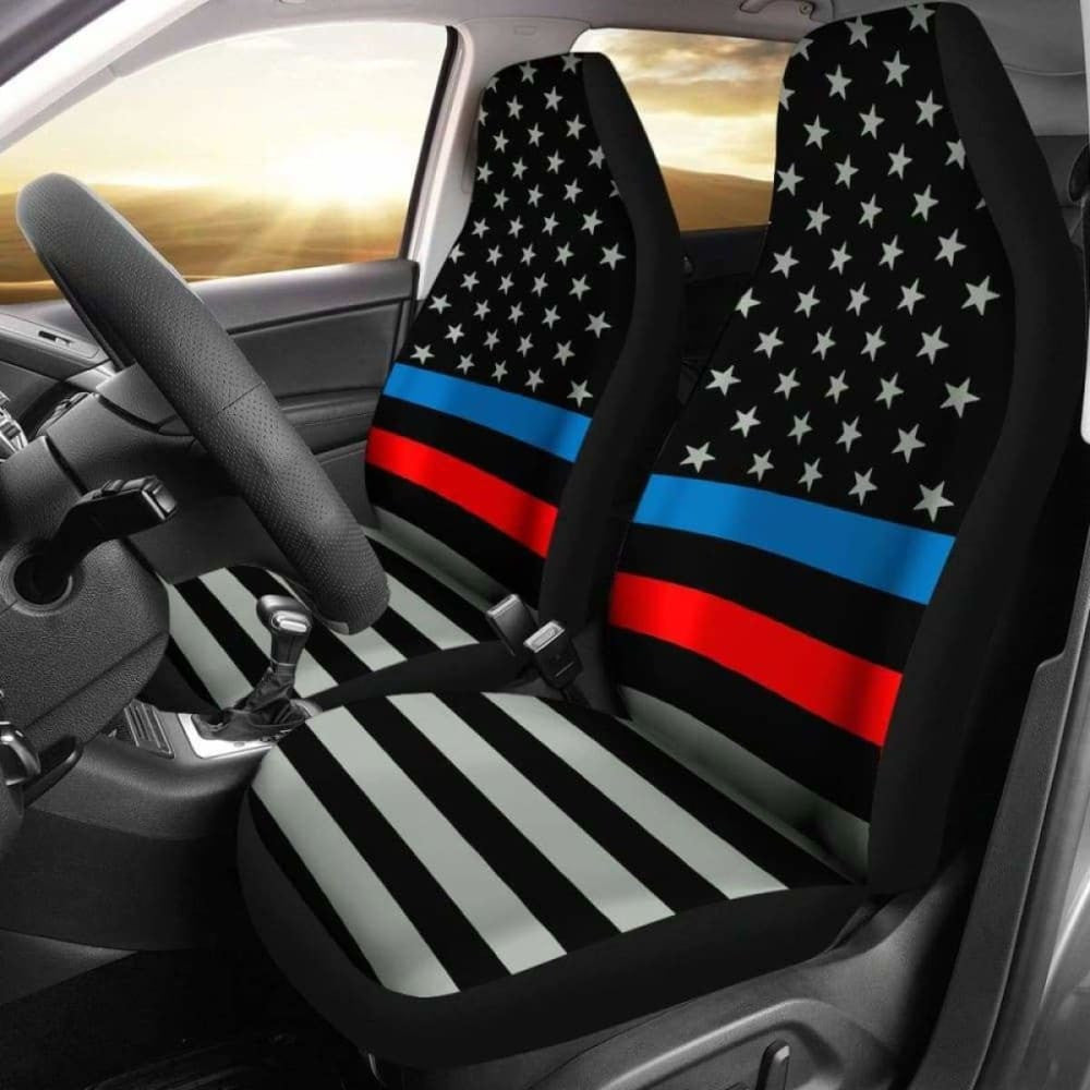 Thin Blue And Red Line Flag Car Seat Covers