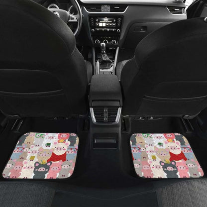 Pig Pattern Print Design  Front And Back Car Mats