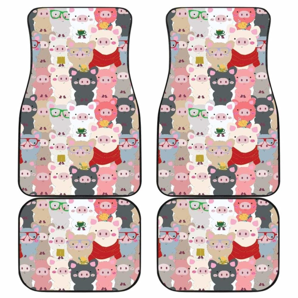 Pig Pattern Print Design  Front And Back Car Mats