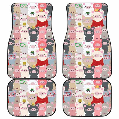 Pig Pattern Print Design  Front And Back Car Mats