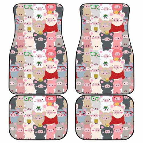Pig Pattern Print Design  Front And Back Car Mats