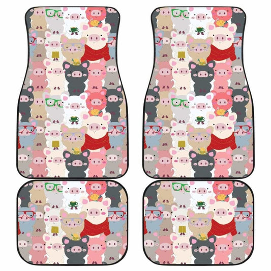 Pig Pattern Print Design  Front And Back Car Mats