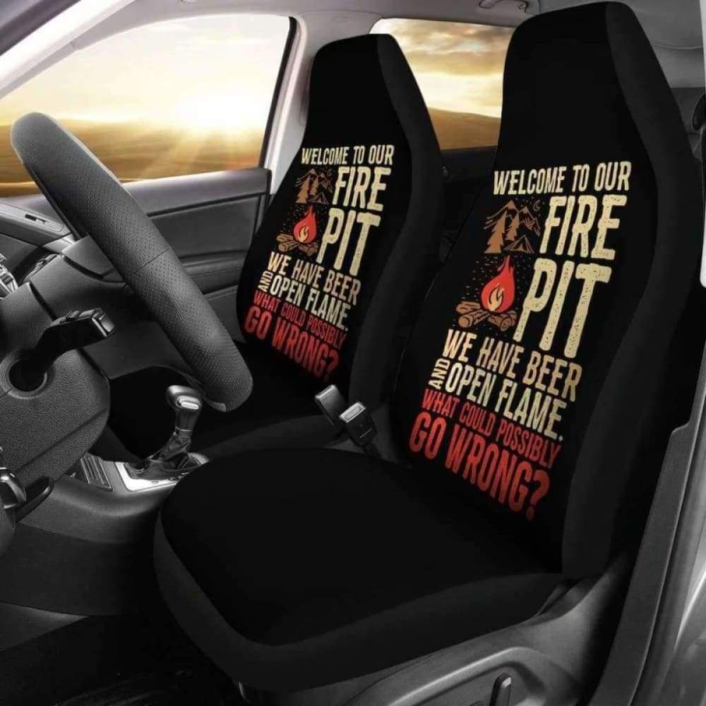 Beer And Open Flame Car Seat Covers