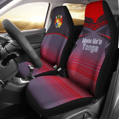 Tonga Polynesian Car Seat Covers - Grey Tattoo -