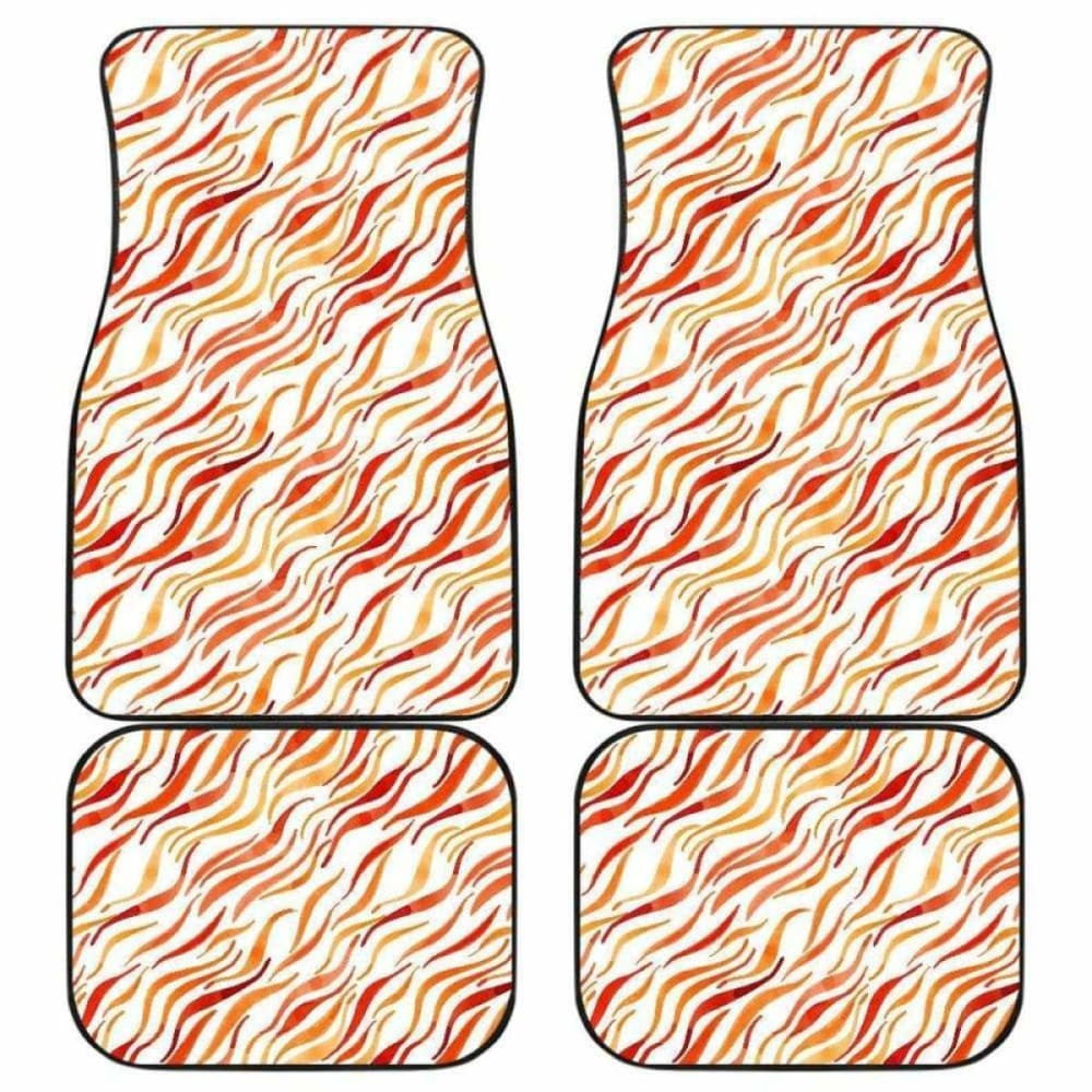 Fire Flame Watercolor Pattern Front And Back Car Mats