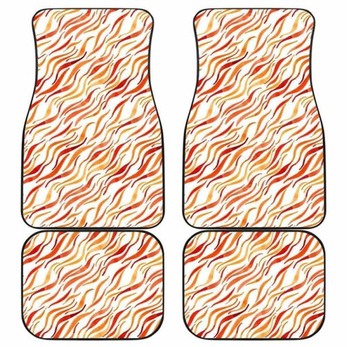 Fire Flame Watercolor Pattern Front And Back Car Mats