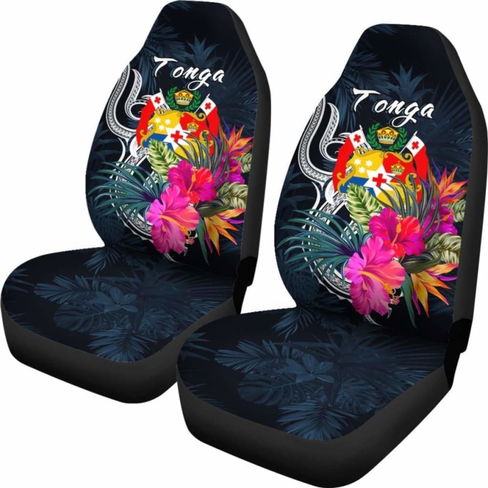 Tonga Polynesian Car Seat Covers - Tropical Flower -